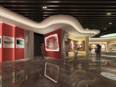 现代党建展厅3D模型下载